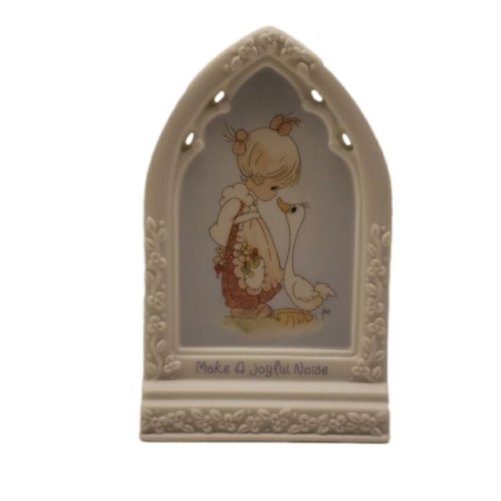 Vintage ENESCO Precious Moments 'Make a Joyful Noise'  plaque 5.25" x 3.25"